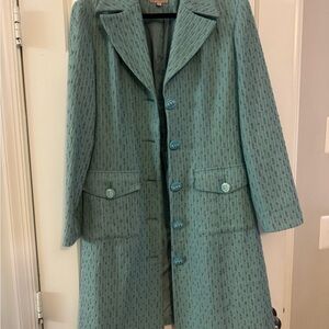 Young Essence Sea Green Textured Jacket